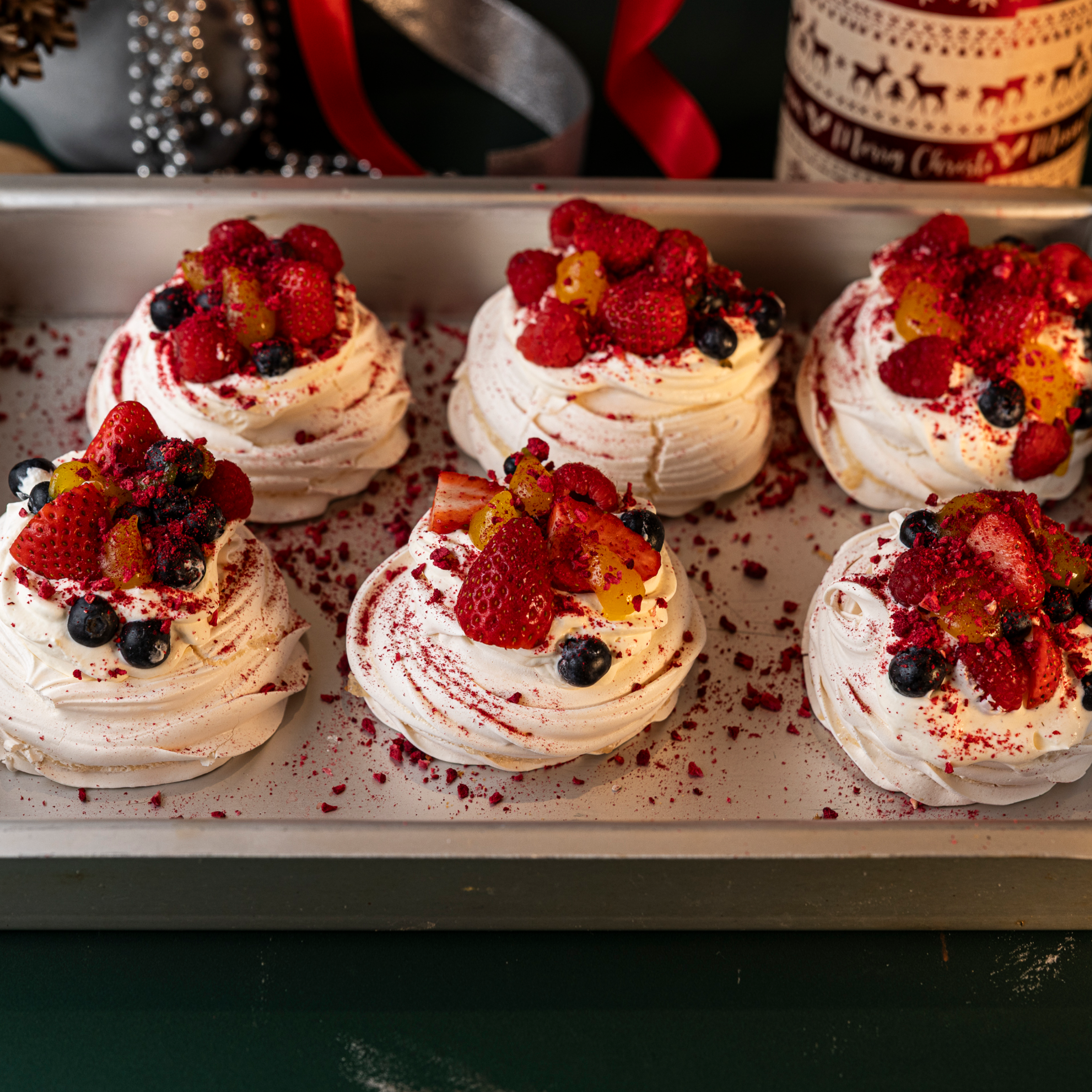 Six Mini Pavlovas