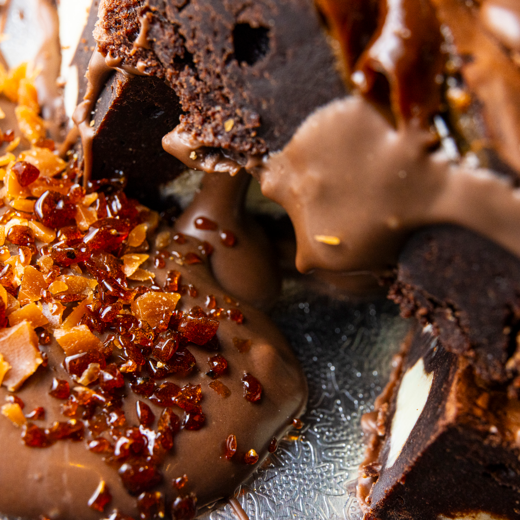 Triple Chocolate & Salted Caramel Brownie Stack - Self Assembly