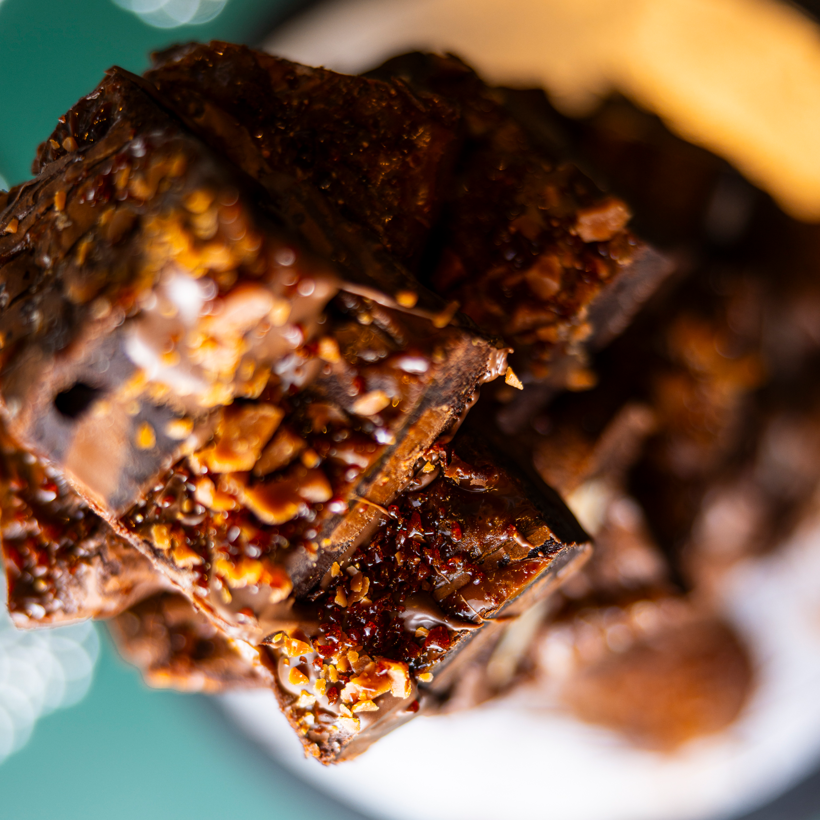 Gluten Free Triple Chocolate & Salted Caramel Brownie Stack