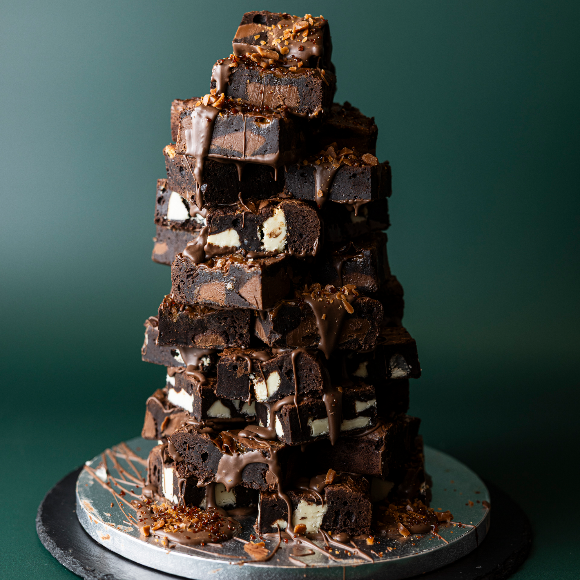 Gluten Free Triple Chocolate & Salted Caramel Brownie Stack - Self Assembly