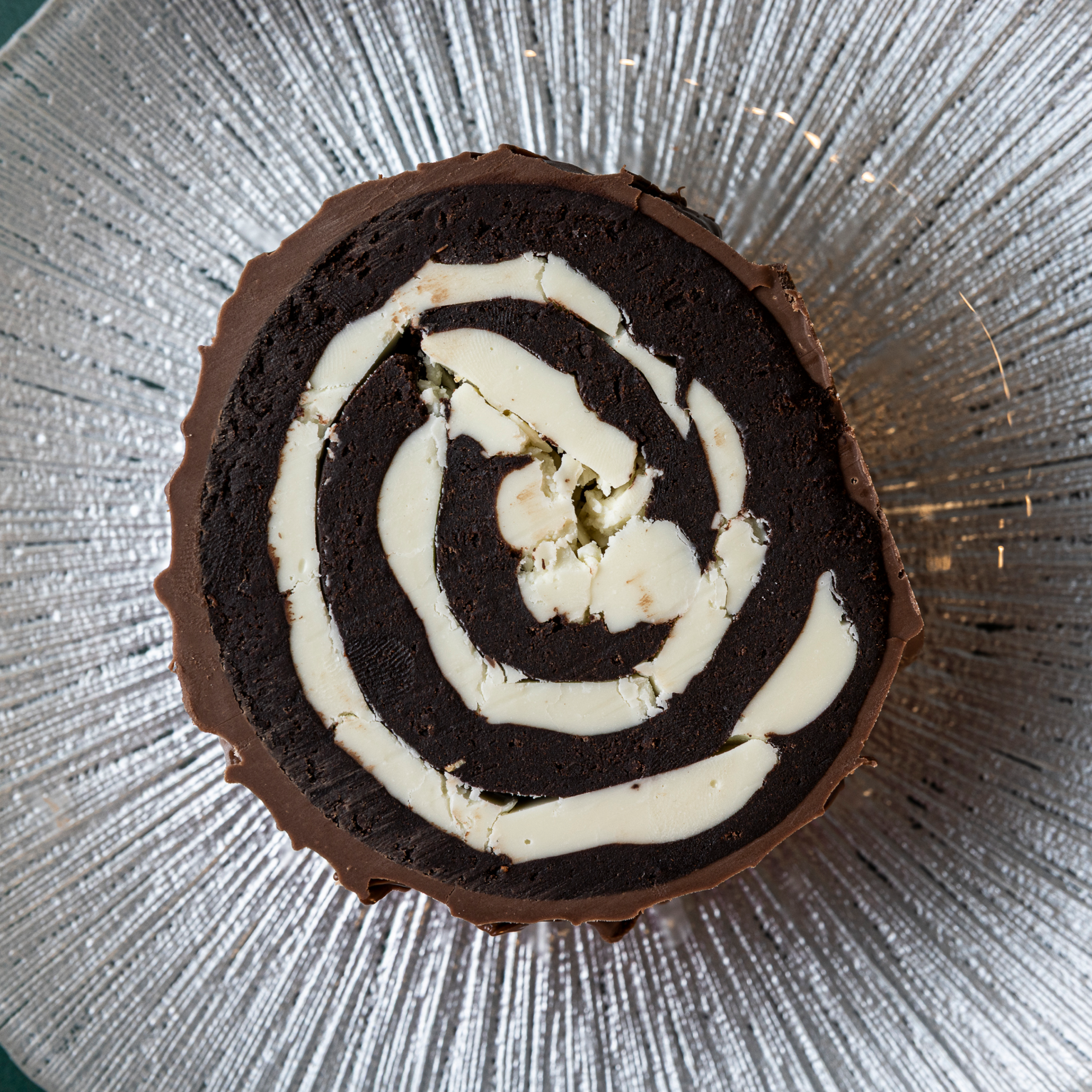 Gluten Free Triple Chocolate Brownie Yule Log