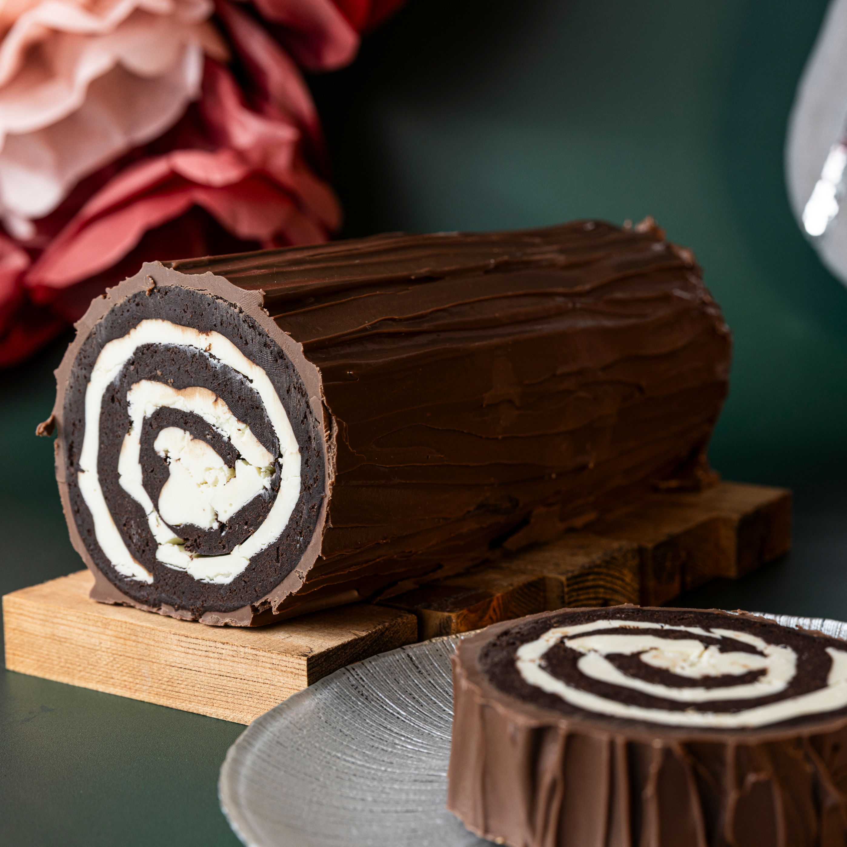 Gluten Free Triple Chocolate Brownie Yule Log