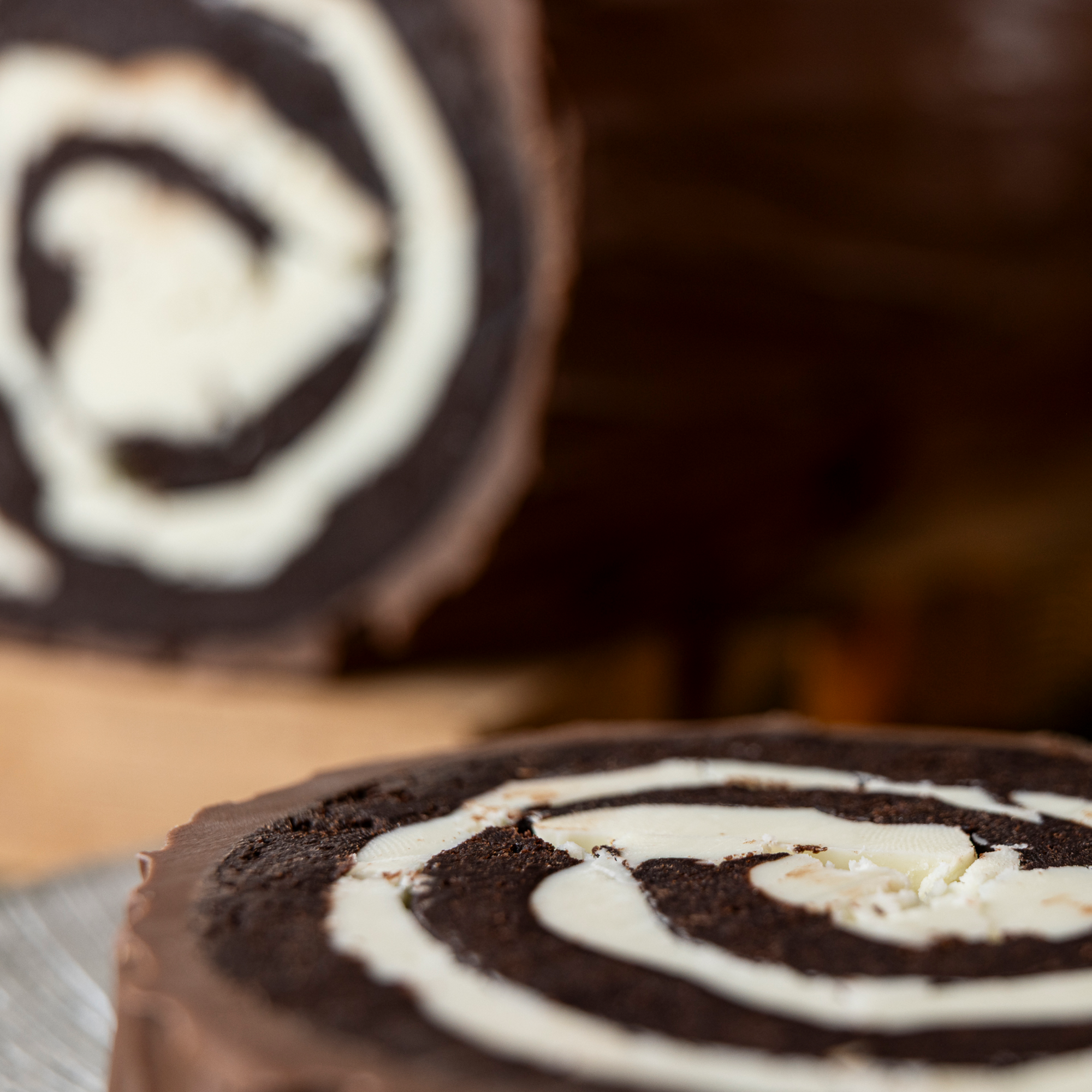 Gluten Free Triple Chocolate Brownie Yule Log