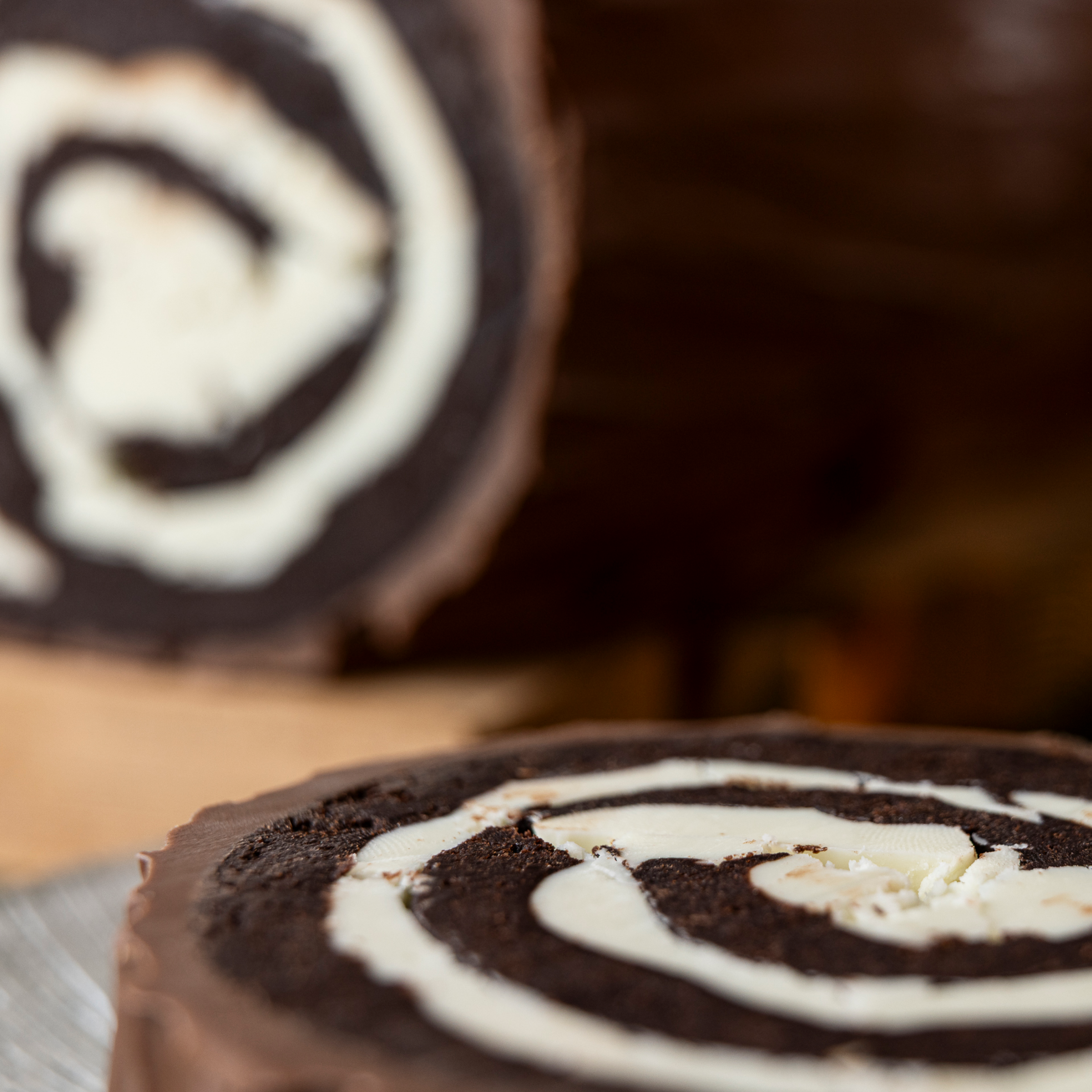 Gluten Free Triple Chocolate Brownie Yule Log