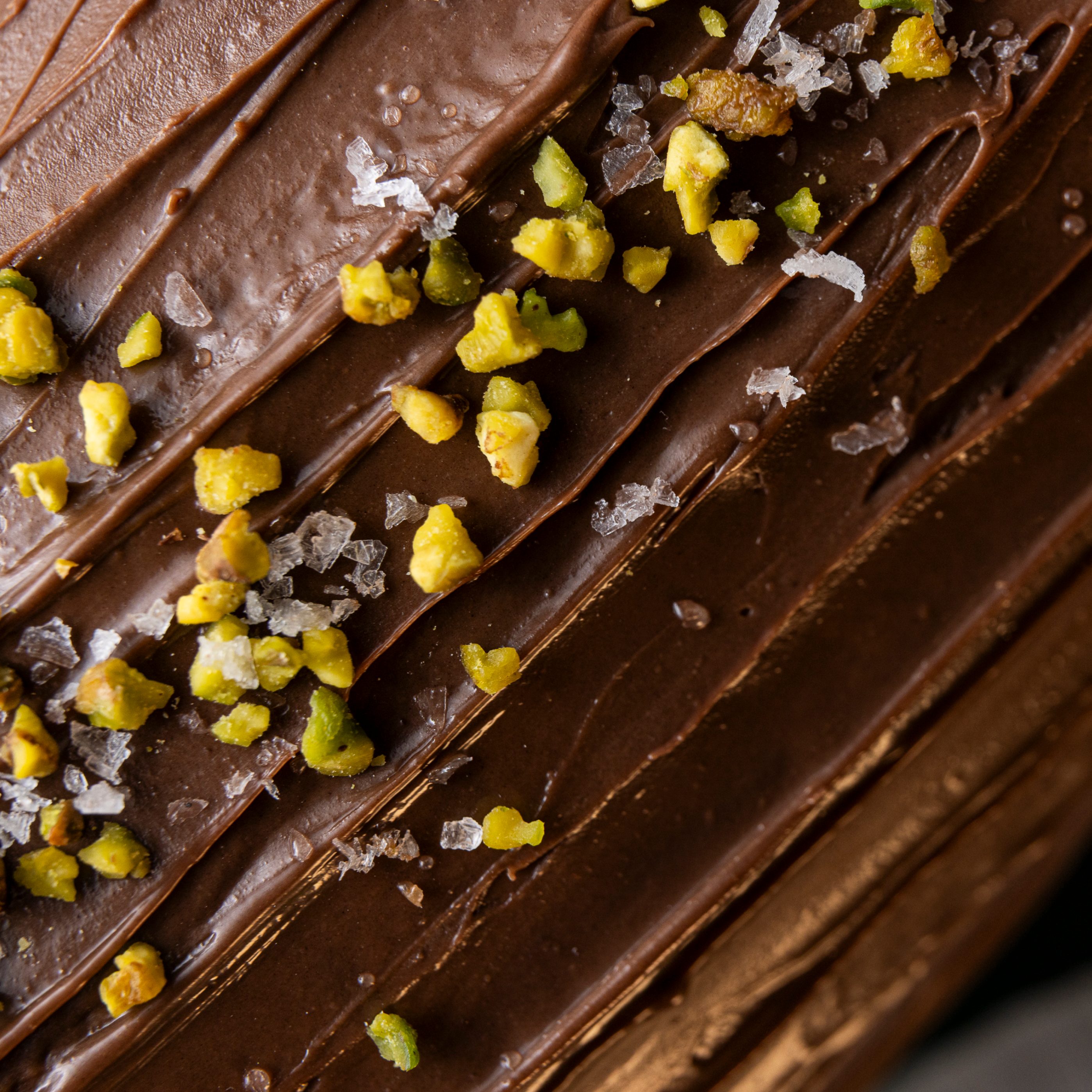 Pistachio Kannif Brownie Yule Log
