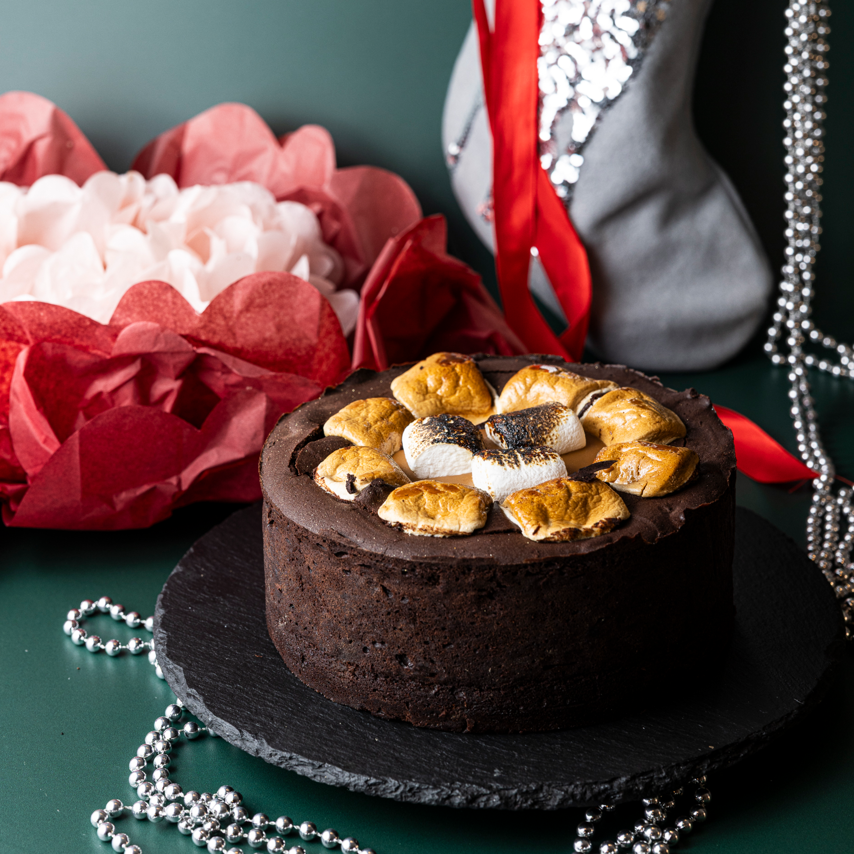 Vegan Smores Biscoff Brownie Pie