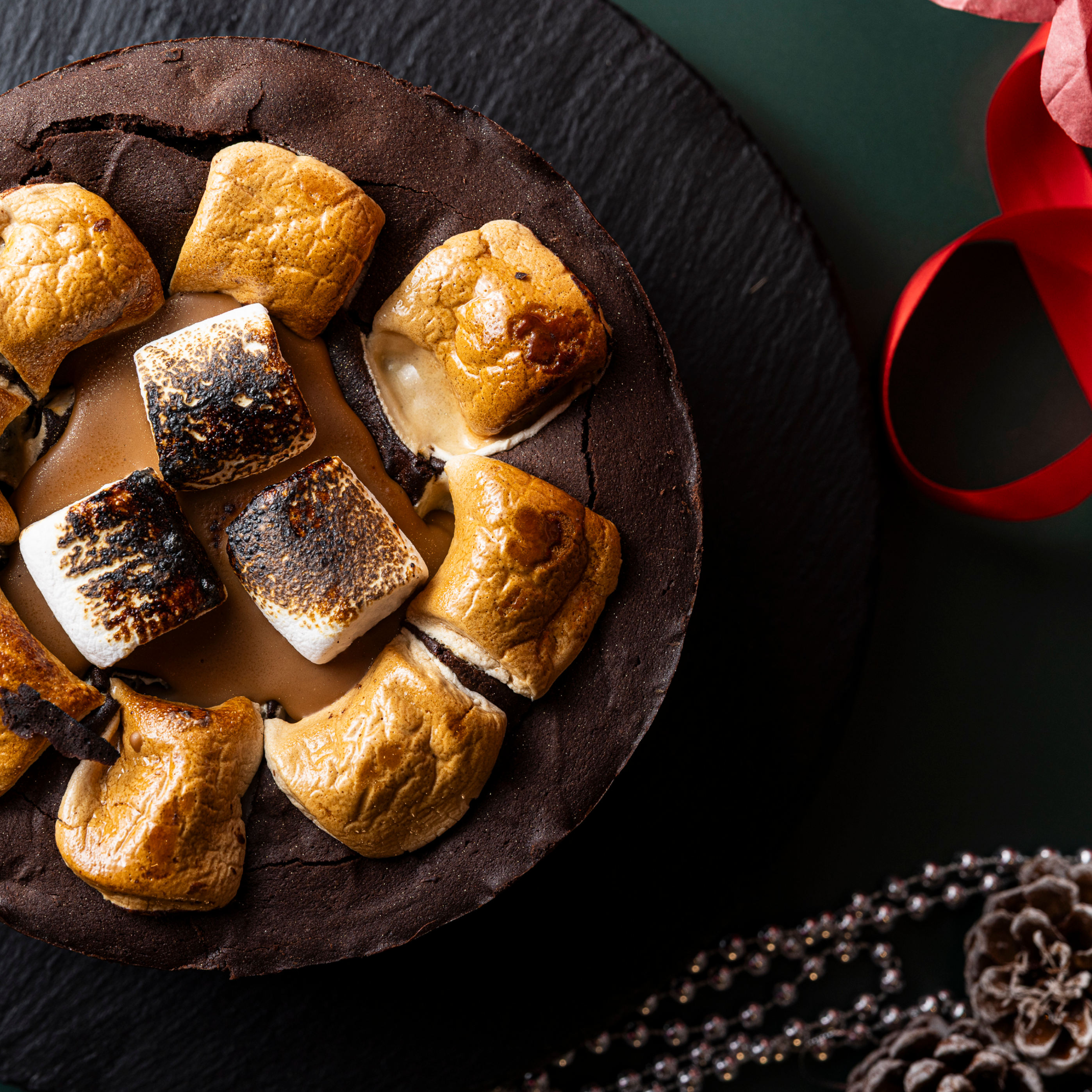 Vegan Smores Biscoff Brownie Pie