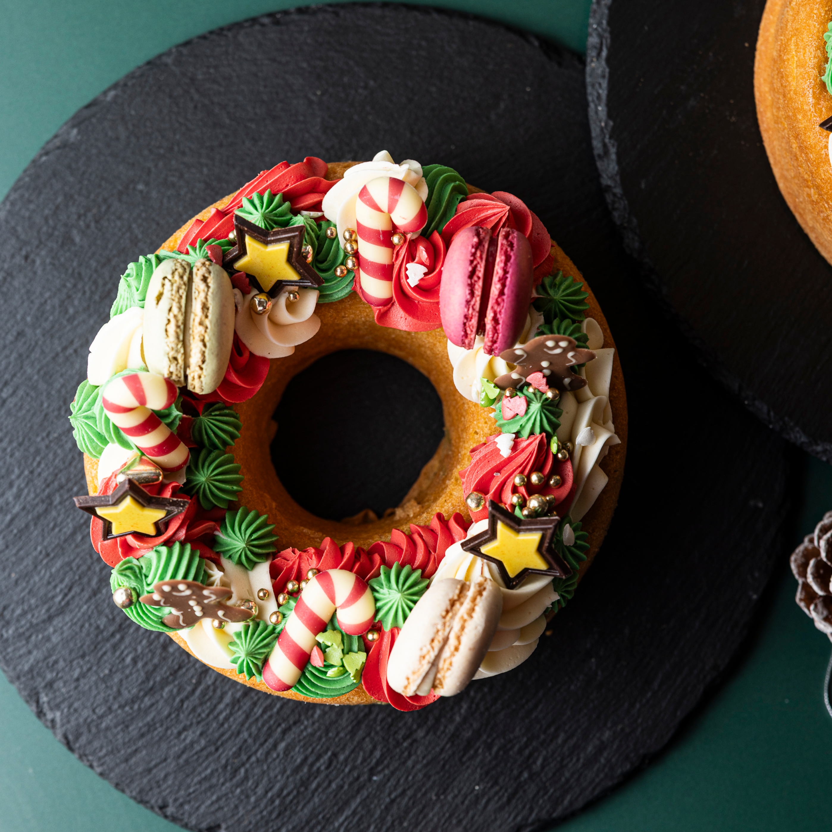 Gluten Free Festive Sponge Cake Wreath