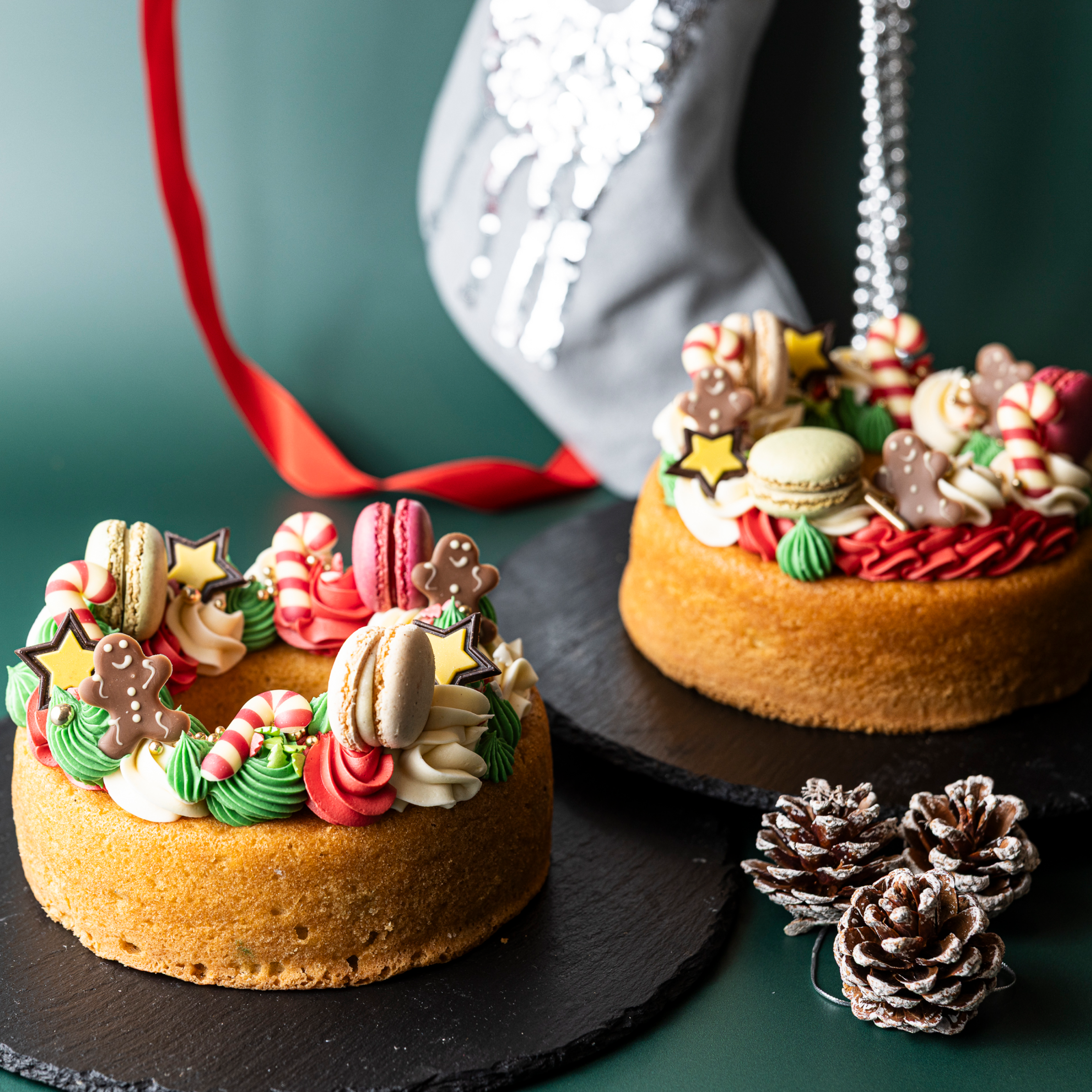 Gluten Free Festive Sponge Cake Wreath
