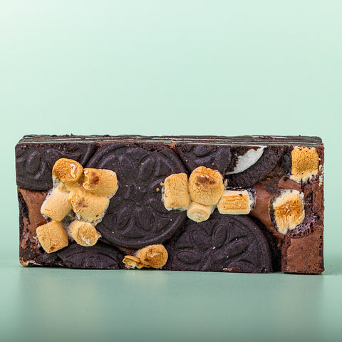 Cookies and Cream Smores Slutty Brownie